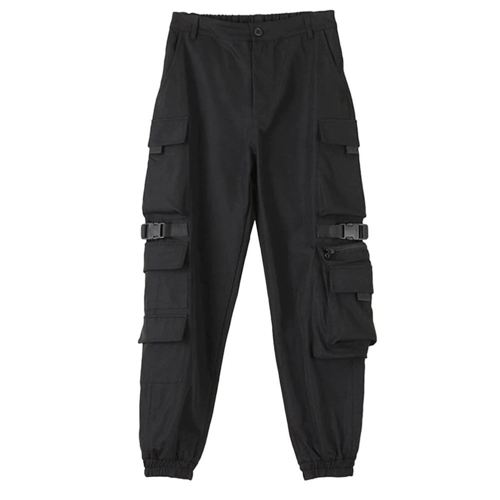 NEV Buckle Pocket Cargo Pants in Black, Size S​​​​​​